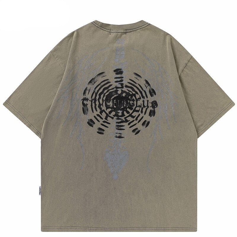 "Washed Down" Graphic Unisex Streetwear Vintage Women Men Y2K T-Shirt