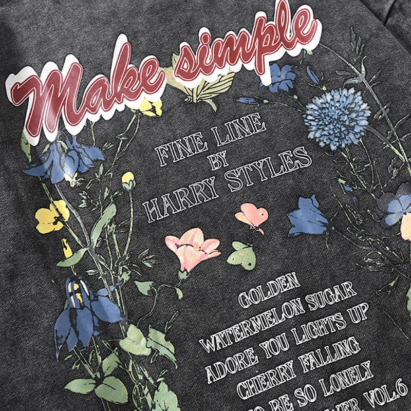 "Keep It Simple" Graphic Unisex Streetwear Vintage Women Men Y2K Sweatshirt