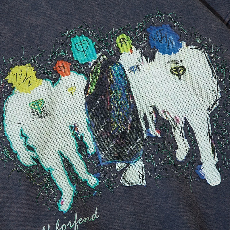 "Gallery Land" Graphic Unisex Streetwear Women Men Y2K Hoodie