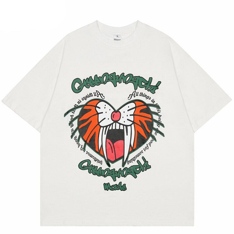 "Sharp Bite" Graphic Unisex Streetwear Vintage Women Men Y2K T-Shirt