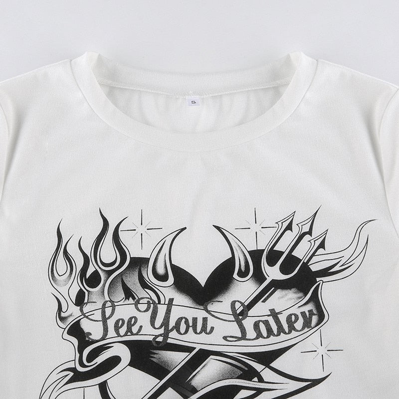 "No Inception" Graphic Unisex Streetwear Women Men Y2K Gothic Fashion Vintage T-Shirt