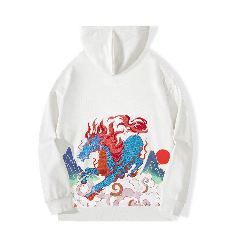 "Blue Horse" Unisex Men Women Streetwear Graphic Hoodie