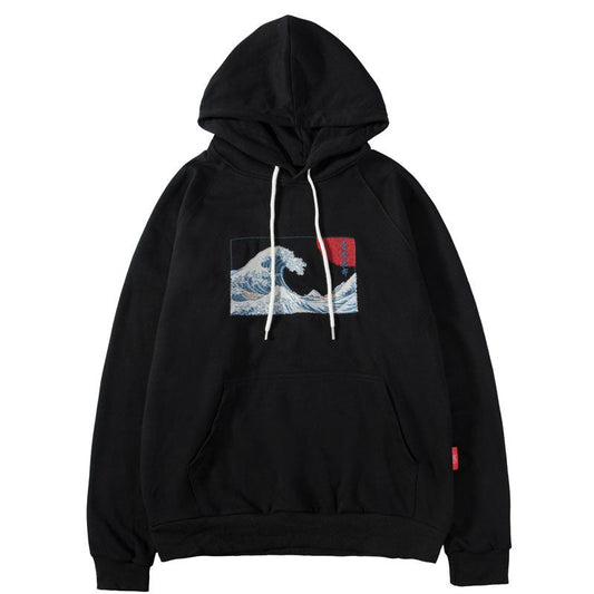 "Night Wave" Graphic Unisex Streetwear Vintage Women Men Y2K Hoodie