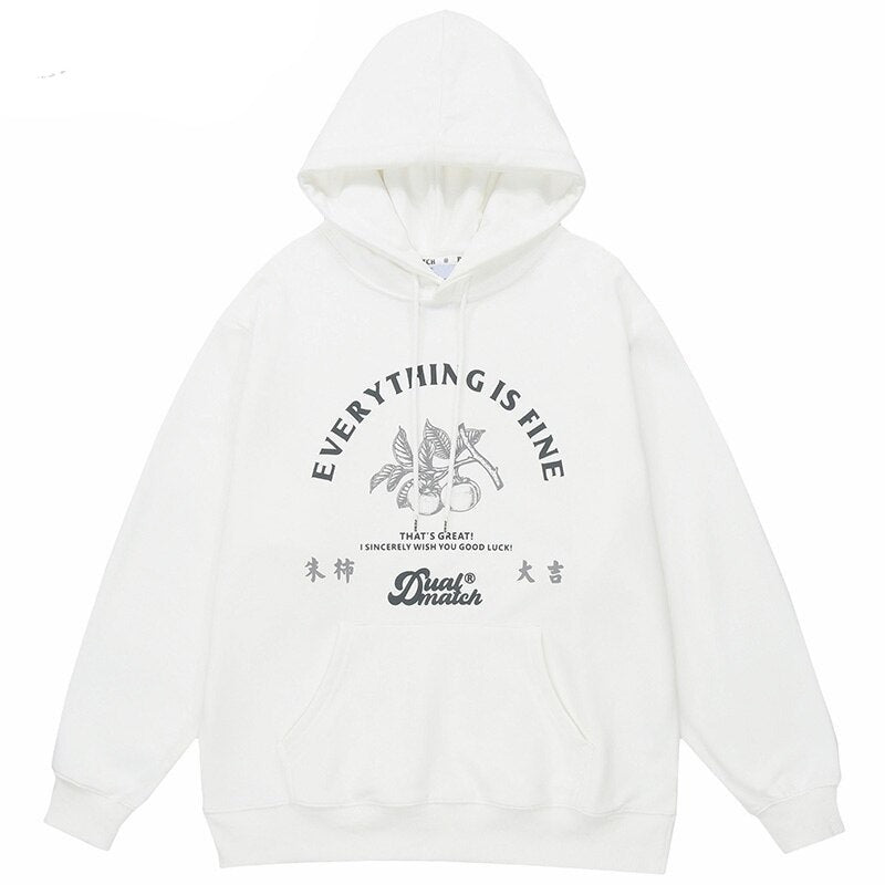 "Everything Is Fine" Unisex Men Women Streetwear Graphic Hoodie