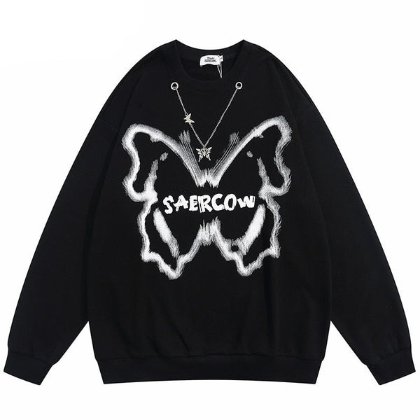 "Scared Now" Graphic Unisex Streetwear Vintage Women Men Y2K Sweatshirt