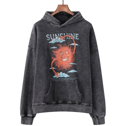 "Sunshine" Graphic Unisex Streetwear Vintage Women Men Y2K Hoodie