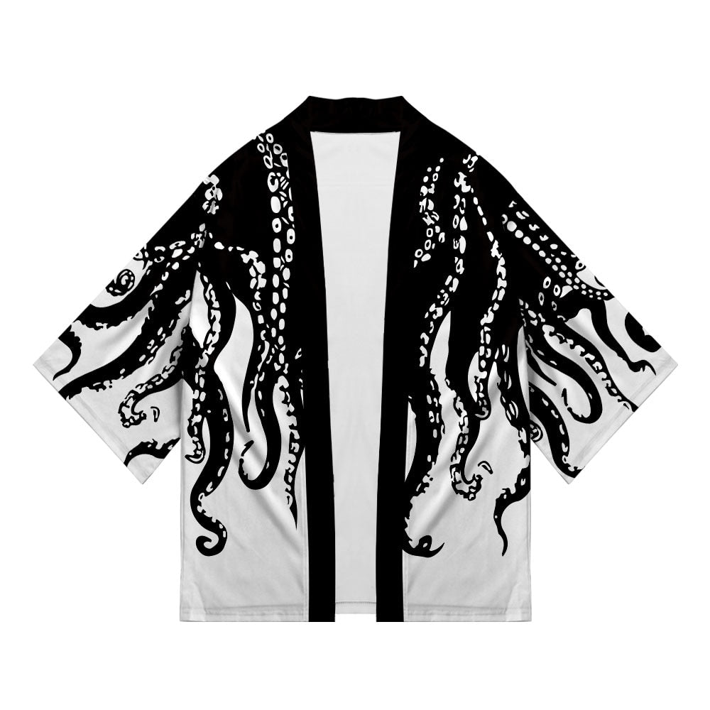 "Winter Waves" Graphic Unisex Streetwear Vintage Women Men Y2K Kimono