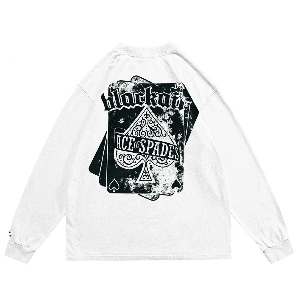 "Spades" Graphic Unisex Streetwear Vintage Women Men Y2K Sweater