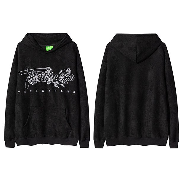 "Flying Blue Roses" Unisex Men Women Streetwear Graphic Hoodie
