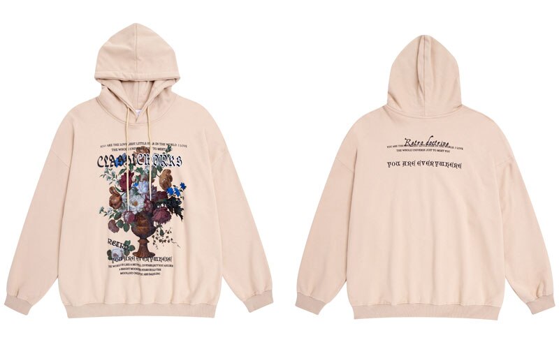 "With Love" Graphic Unisex Streetwear Vintage Women Men Y2K Hoodie