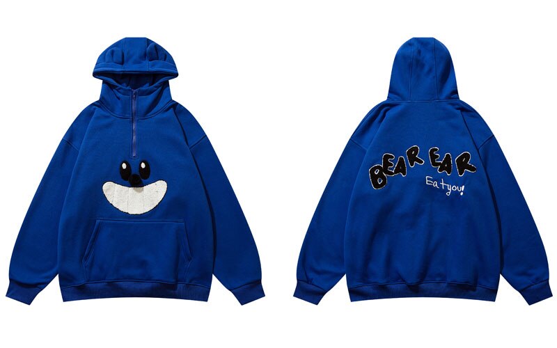"Funny Face" Graphic Unisex Streetwear Women Men Y2K Hoodie
