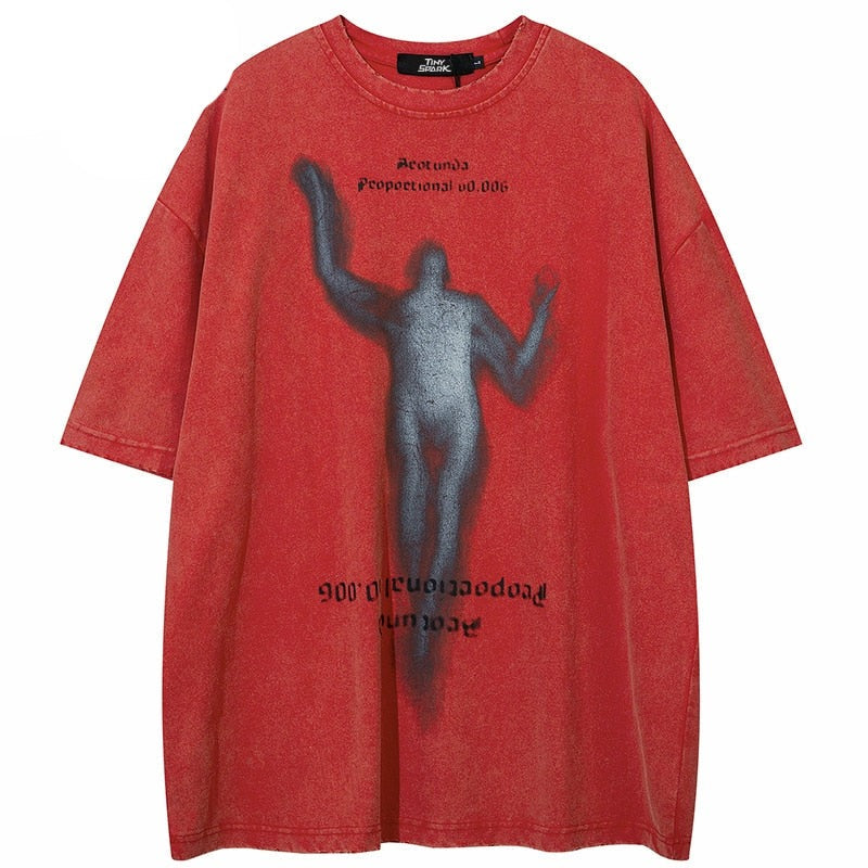 "Washed Away" Graphic Unisex Streetwear Vintage Women Men Y2K T-Shirt