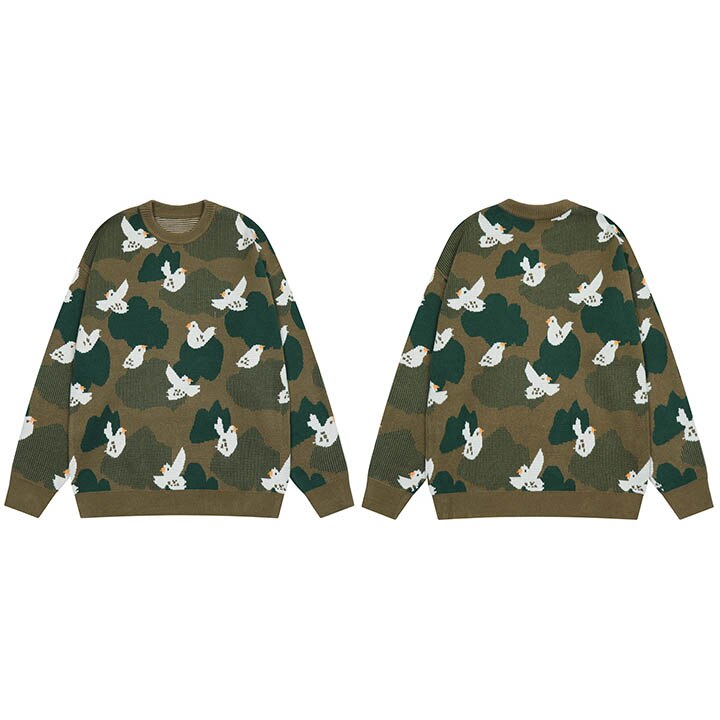 "Flying Together" Unisex Men Women Streetwear Graphic Sweater
