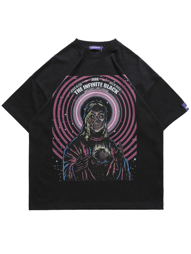 "Too Infinite" Graphic Unisex Streetwear Vintage Women Men Y2K T-Shirt