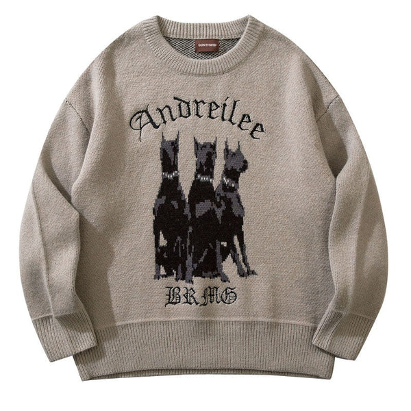 "Blood Hound" Unisex Men Women Streetwear Graphic Sweater