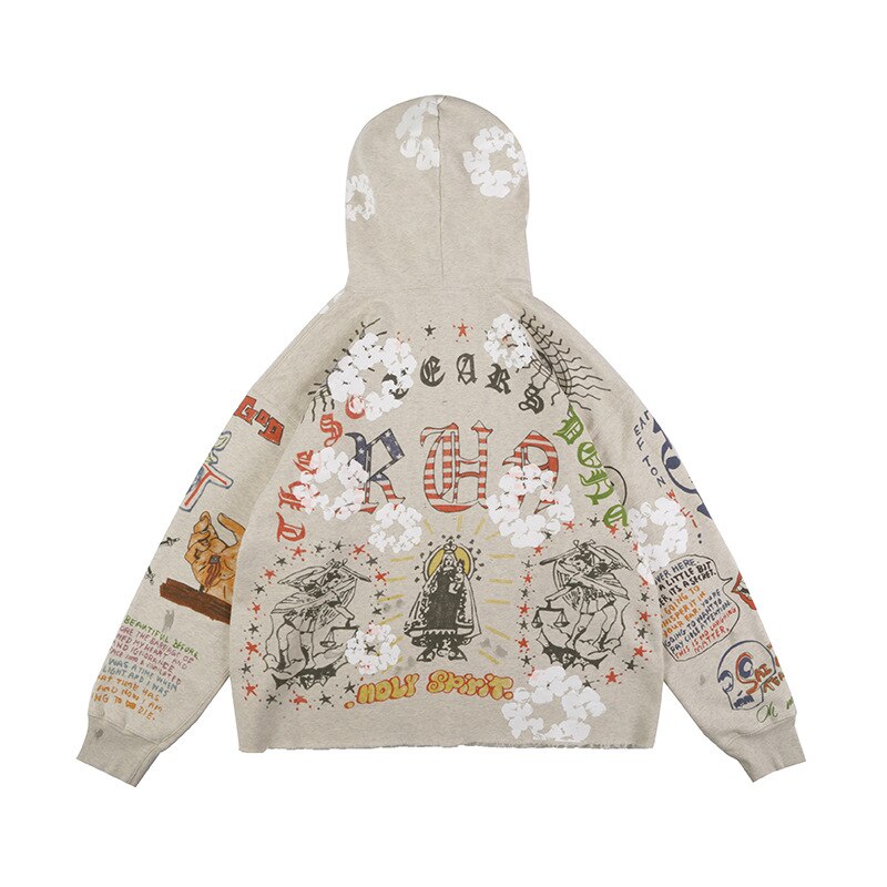 "Mr Saint" Graphic Unisex Streetwear Vintage Women Men Y2K Hoodie