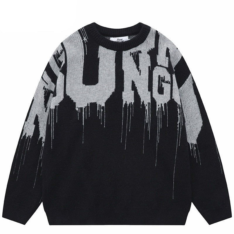 "Kingdom's Fall" Graphic Unisex Streetwear Vintage Women Men Y2K Sweater