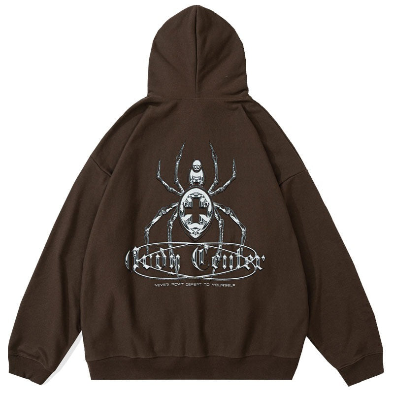 "Spider Bite" Graphic Unisex Streetwear Vintage Women Men Y2K Hoodie