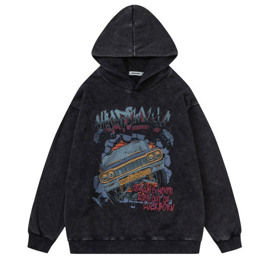 "Sharp Turn" Graphic Unisex Streetwear Vintage Women Men Y2K Hoodie