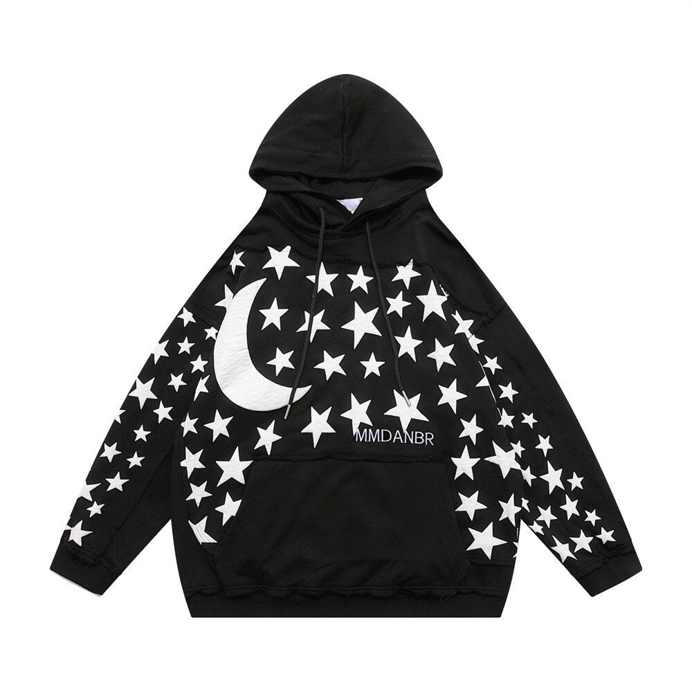 "Half Moon" Graphic Unisex Streetwear Women Men Y2K Hoodie