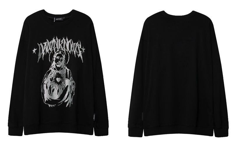 "Sliver Lining" Graphic Unisex Streetwear Vintage Women Men Y2K Sweatshirt