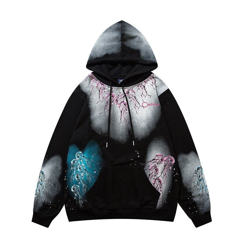 "Space Bound" Graphic Unisex Streetwear Vintage Women Men Y2K Hoodie