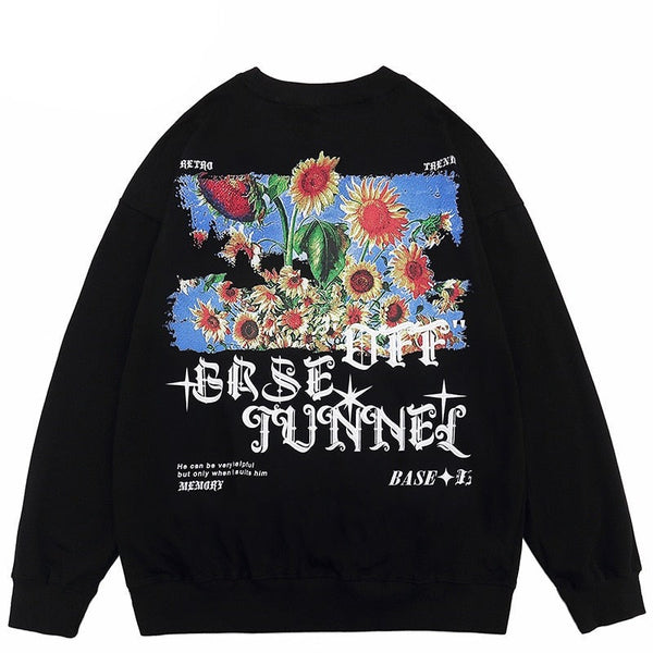 "Maze Fire" Graphic Unisex Streetwear Vintage Women Men Y2K Sweatshirt