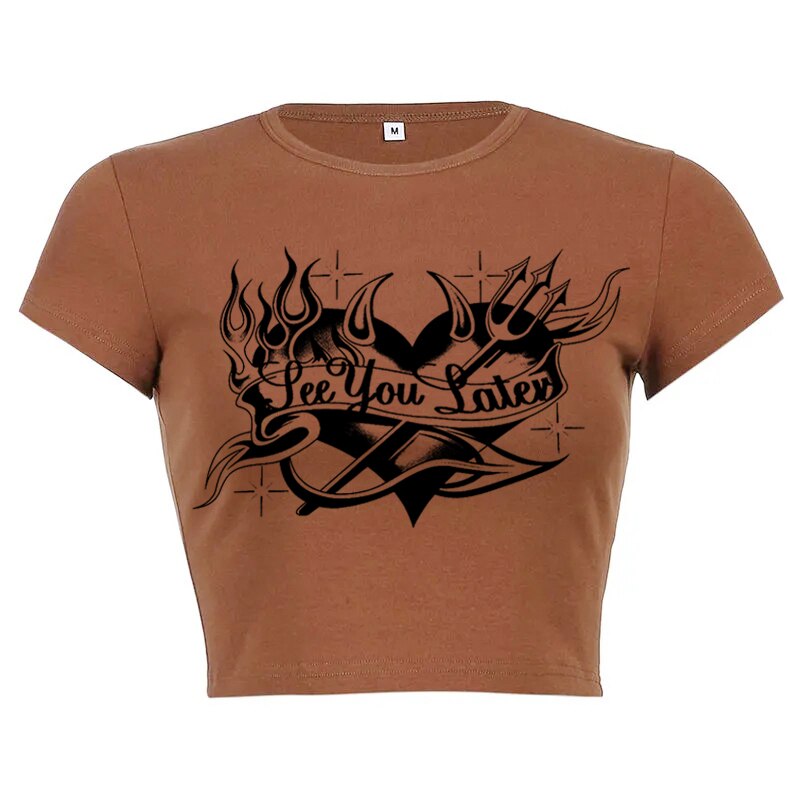 "No Inception" Graphic Unisex Streetwear Women Men Y2K Gothic Fashion Vintage T-Shirt