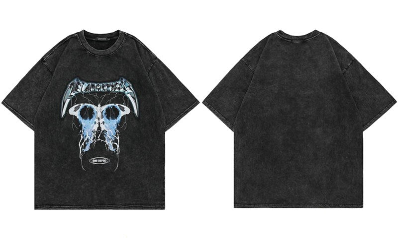 "Purple Butterfly" Graphic Unisex Streetwear Vintage Women Men Y2K T-Shirt
