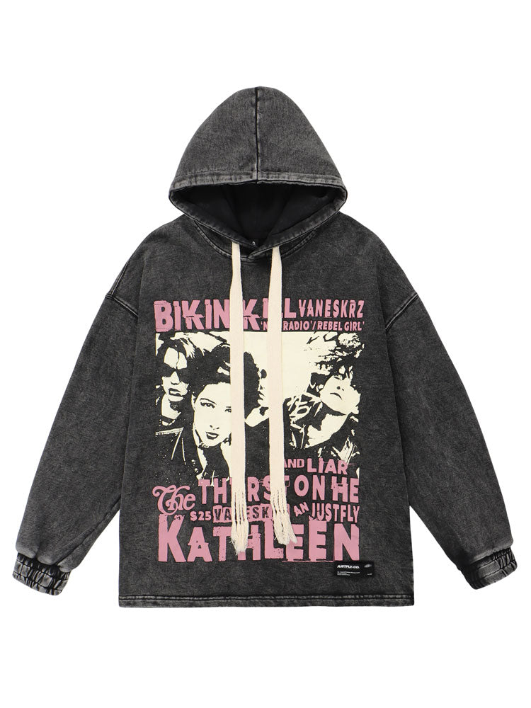 "Don't Blink" Graphic Unisex Streetwear Vintage Women Men Y2K Hoodie