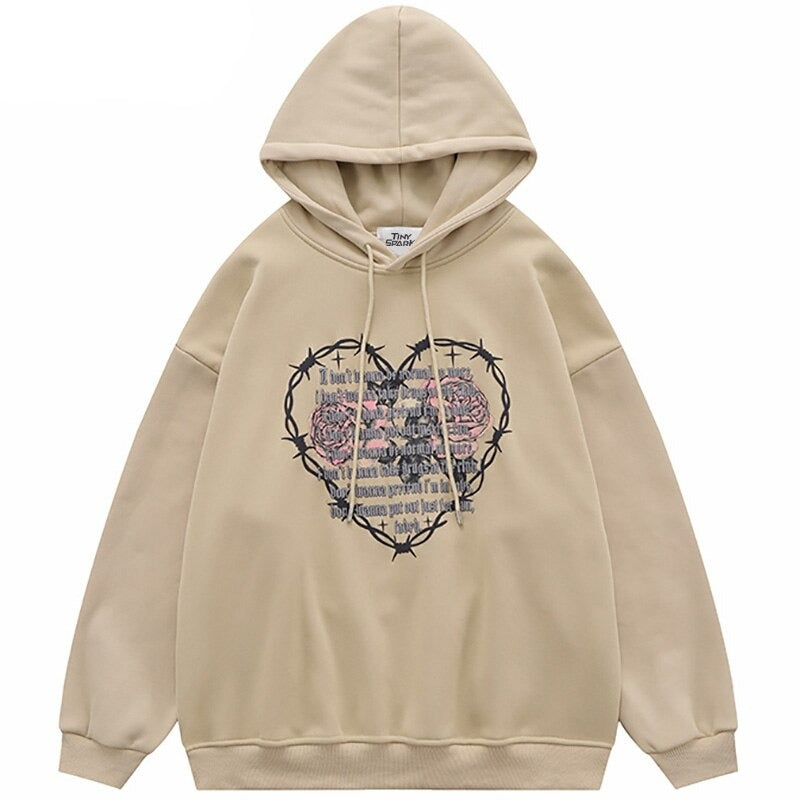 "Tangled Heart" Unisex Men Women Streetwear Graphic Hoodie