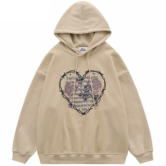 "Tangled Heart" Unisex Men Women Streetwear Graphic Hoodie