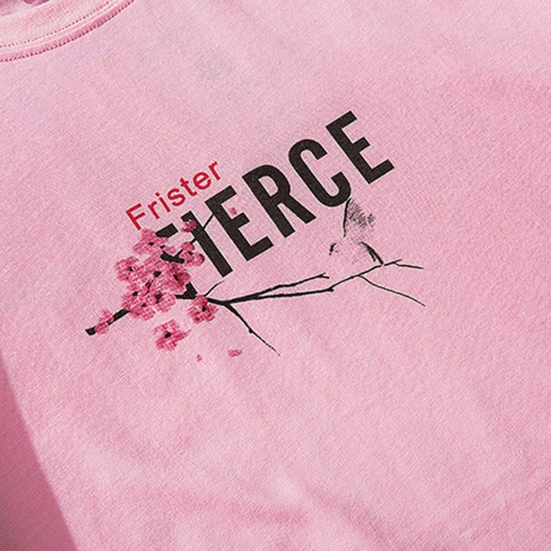 "Pink Tree" Graphic Unisex Streetwear Vintage Women Men Y2K T-Shirt