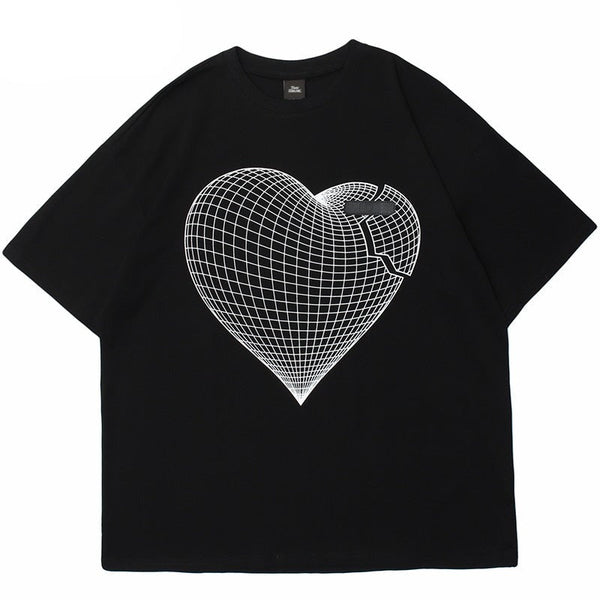 "Broken Heart" Unisex Men Women Streetwear Graphic T-Shirt