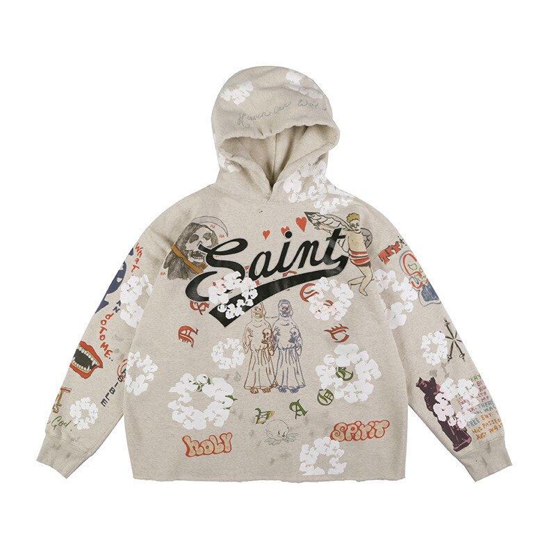 "Mr Saint" Graphic Unisex Streetwear Vintage Women Men Y2K Hoodie