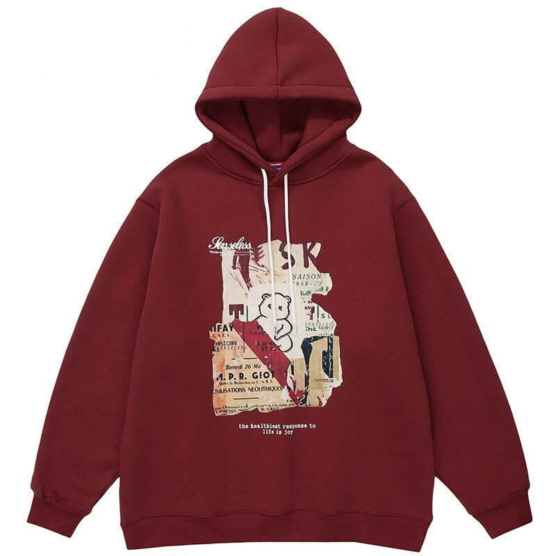 "On The Wall" Graphic Unisex Streetwear Vintage Women Men Y2K Hoodie