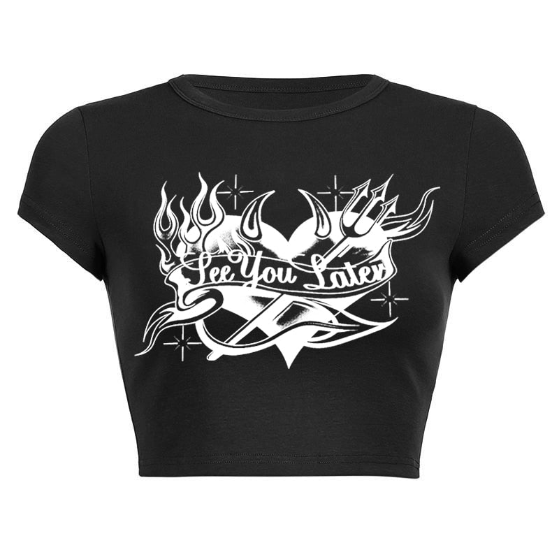 "No Inception" Graphic Unisex Streetwear Women Men Y2K Gothic Fashion Vintage T-Shirt