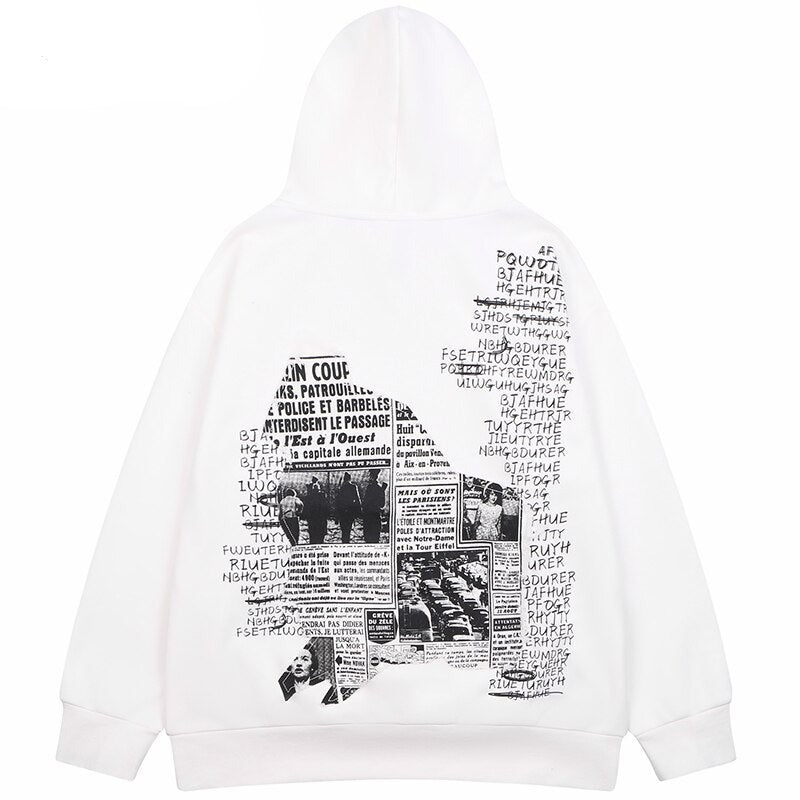 "Read All About It" Graphic Unisex Streetwear Vintage Women Men Y2K Hoodie