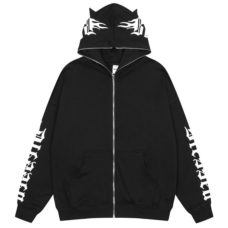 "The Horns" Graphic Unisex Streetwear Vintage Women Men Y2K Hoodie