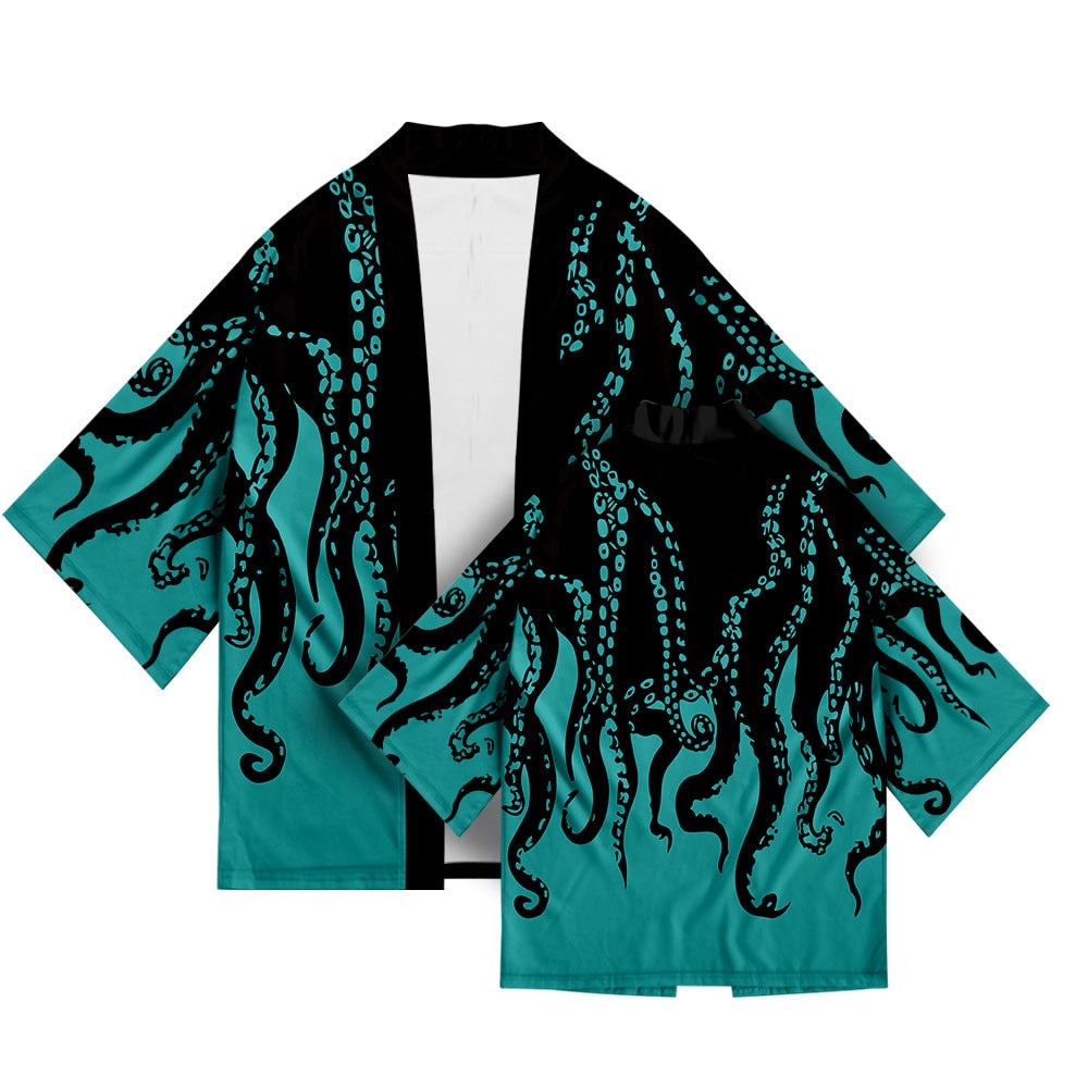 "Winter Waves" Graphic Unisex Streetwear Vintage Women Men Y2K Kimono