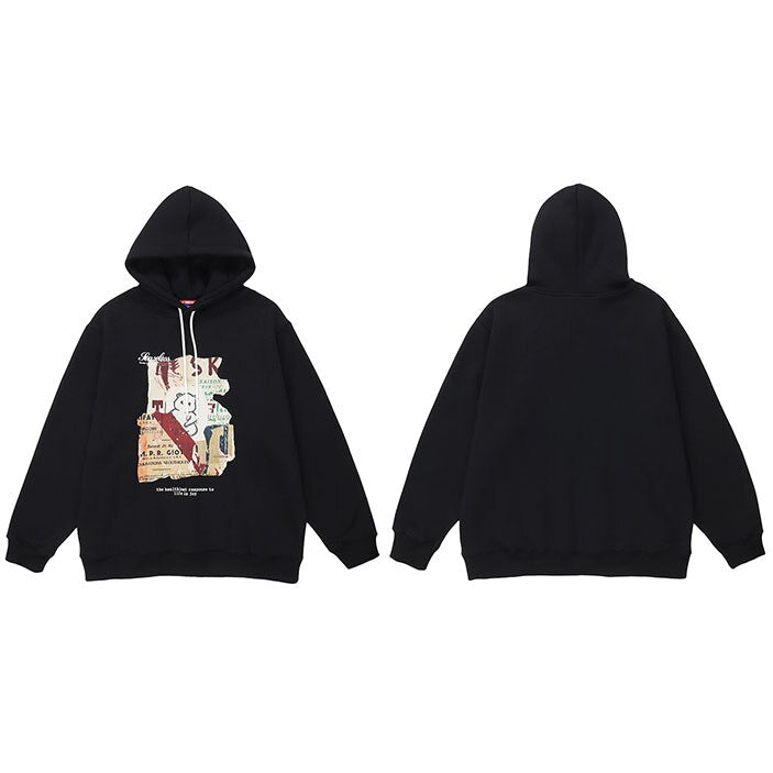 "On The Wall" Graphic Unisex Streetwear Vintage Women Men Y2K Hoodie