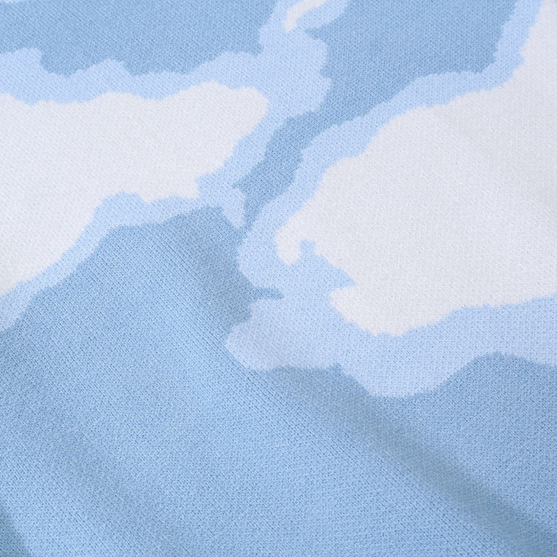 "Cloudy Days" Unisex Men Women Streetwear Graphic Sweater