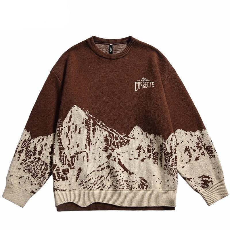 "Town At Night" Graphic Unisex Streetwear Vintage Women Men Y2K Sweater