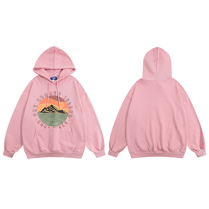 "Summer Island" Graphic Unisex Streetwear Vintage Women Men Y2K Hoodie