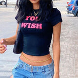 "Take A Wish" Graphic Unisex Streetwear Vintage Women Men Y2K T-Shirt