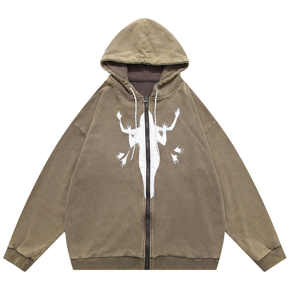 "Too Many" Graphic Unisex Streetwear Vintage Women Men Y2K Hoodie