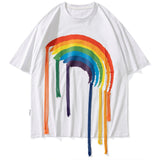 "Rainbow Falling" Graphic Unisex Streetwear Vintage Women Men Y2K T-Shirt