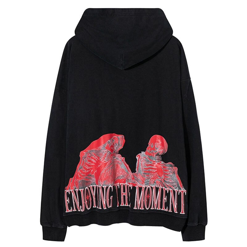 "Enjoying The Moment" Unisex Men Women Streetwear Graphic Hoodie