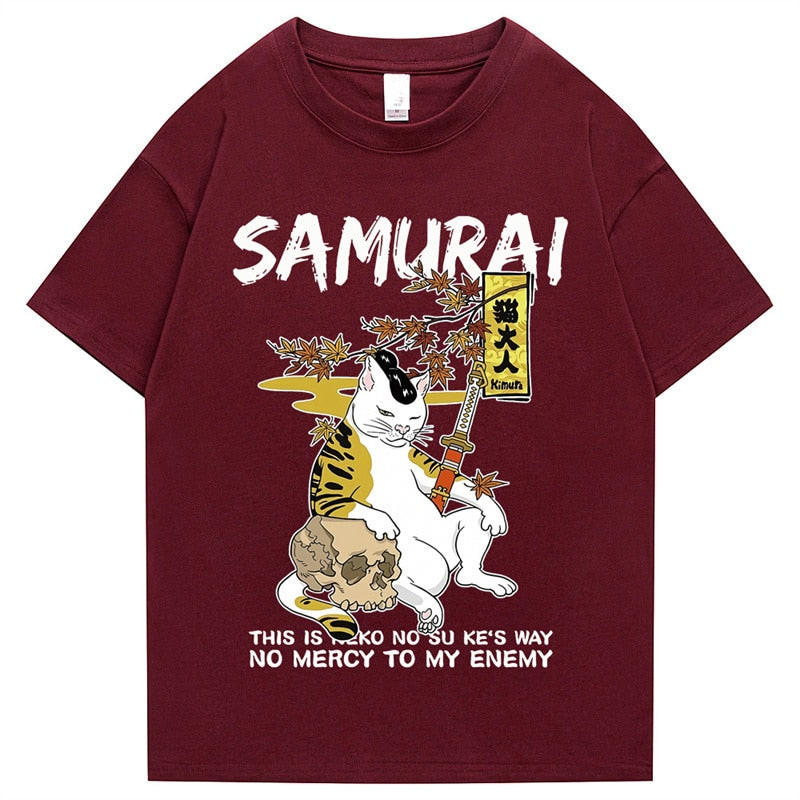 "Samurai" Graphic Unisex Streetwear Vintage Women Men Y2K T-Shirt