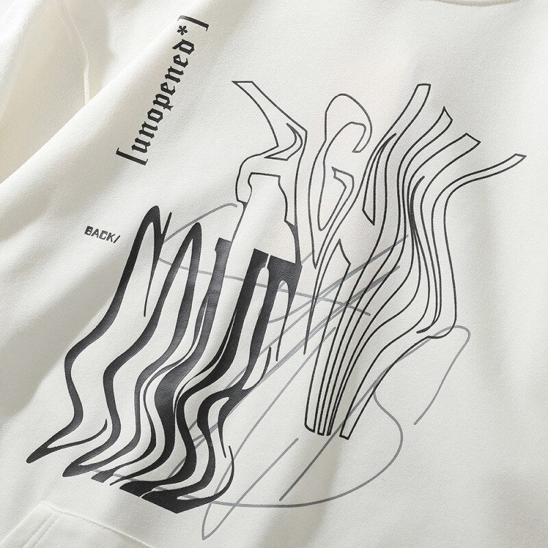 "Cross Folded" Unisex Men Women Streetwear Graphic Hoodie